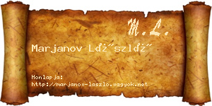 Marjanov László névjegykártya